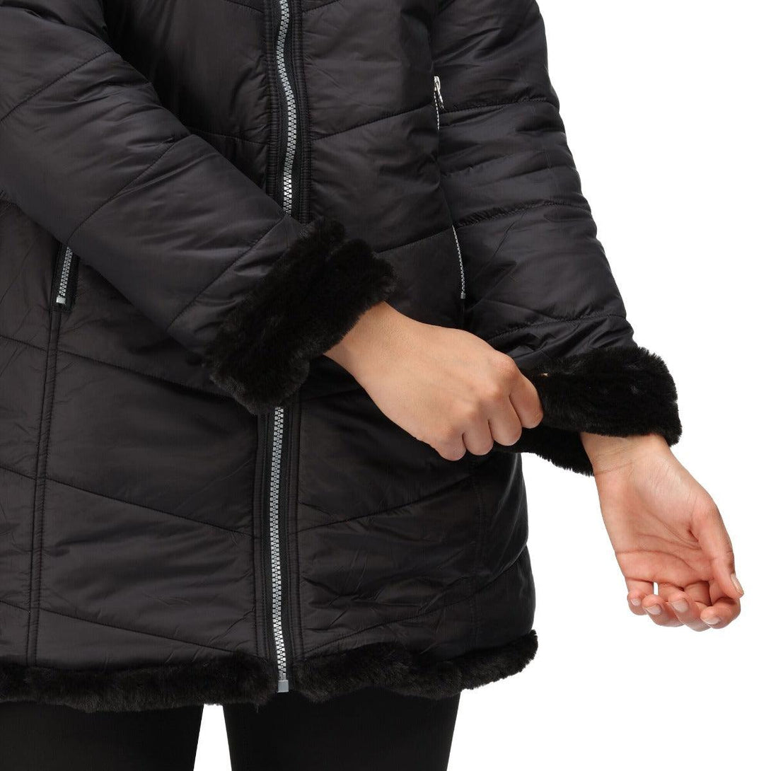 Regatta Charlize Insulated Parka Jacket - Black - Towsure