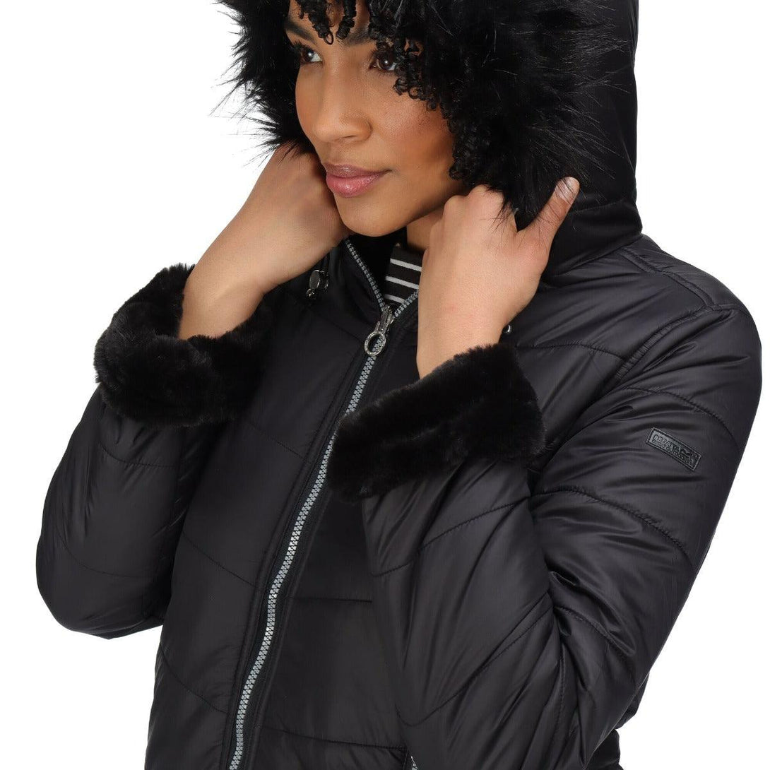 Regatta Charlize Insulated Parka Jacket - Black - Towsure