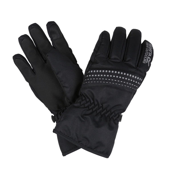 Regatta Kid's Arlie Waterproof Gloves III - Black - Towsure