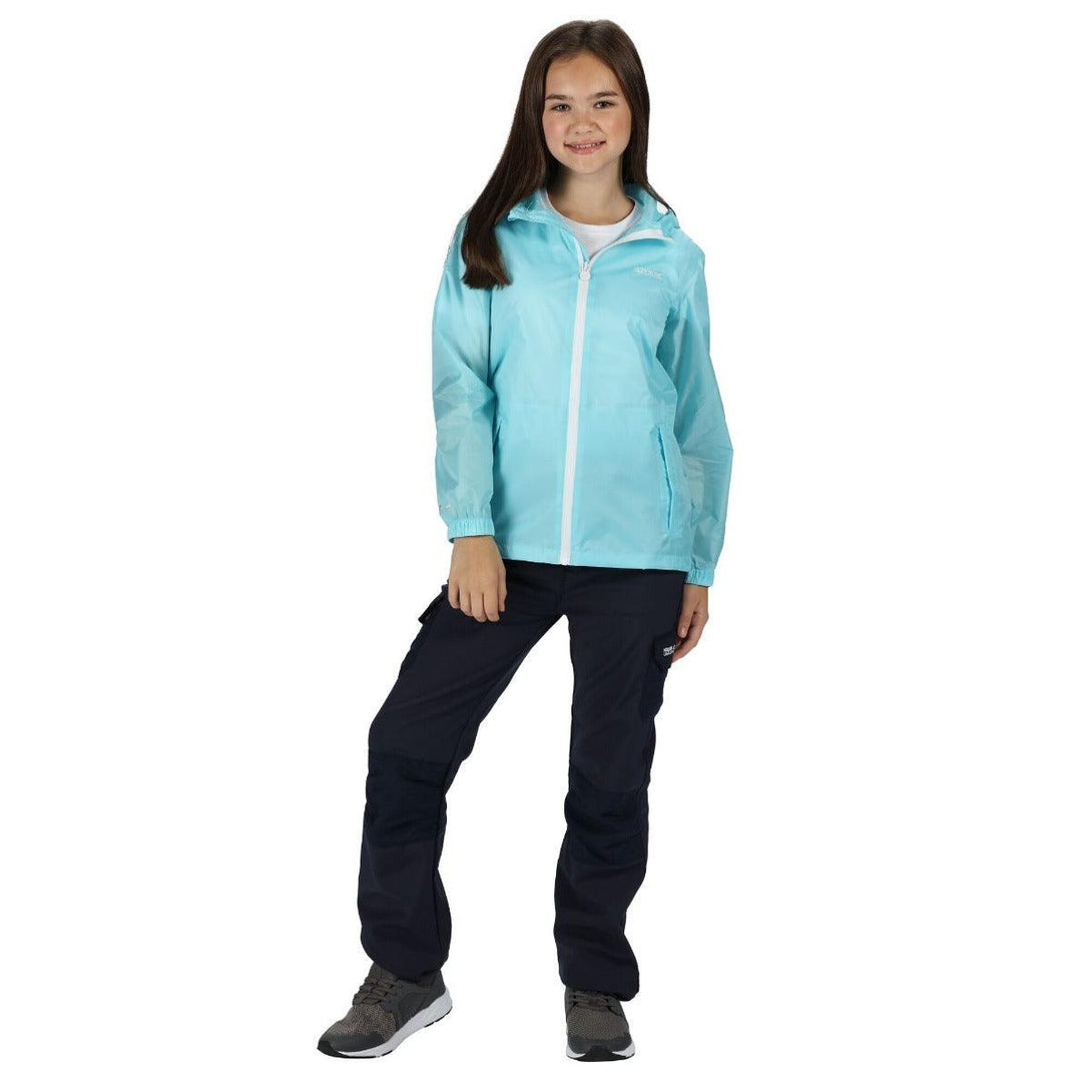 Regatta Kids Waterproof Packaway Pack It Jacket III - Aqua - Towsure