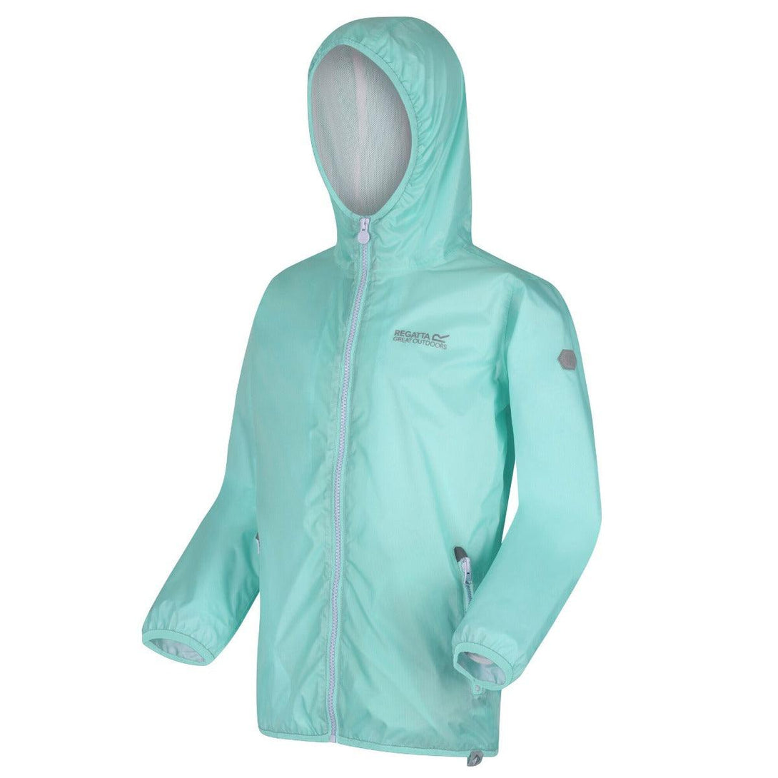 Regatta Kids Waterproof Packaway Pack It Jacket III - Aqua - Towsure