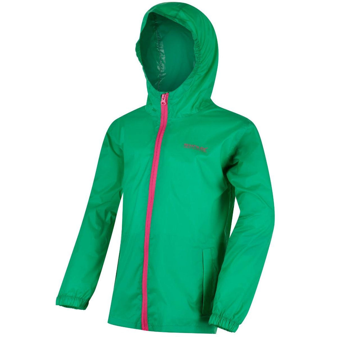 Regatta Kids Waterproof Packaway Pack It Jacket III - Island Green - Towsure