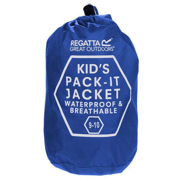 Regatta Kids Waterproof Packaway Pack It Jacket III - Nautical Blue - Towsure