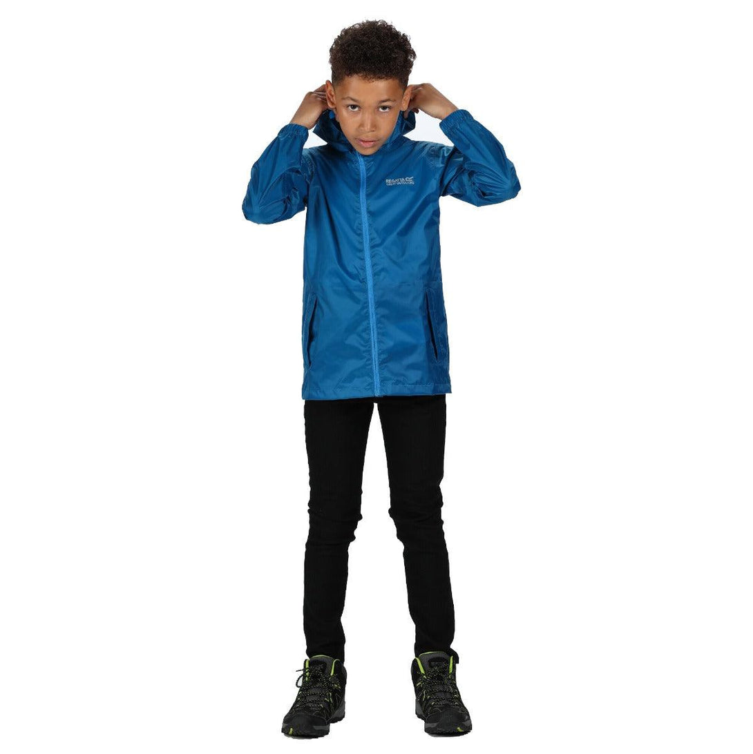 Regatta Kids Waterproof Packaway Pack It Jacket III - Petrol - Towsure