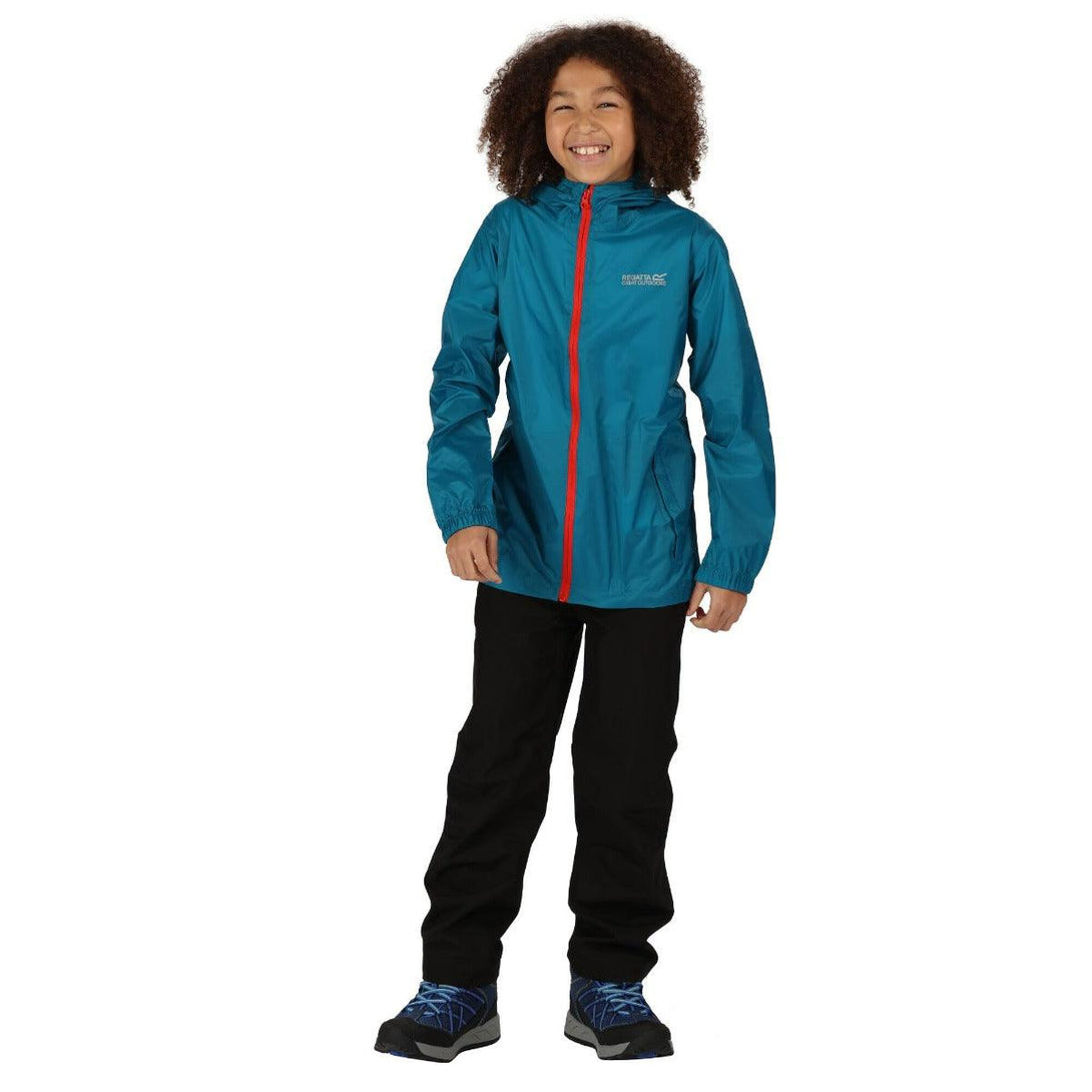 Regatta Kids Waterproof Packaway Pack It Jacket III - Teal - Towsure