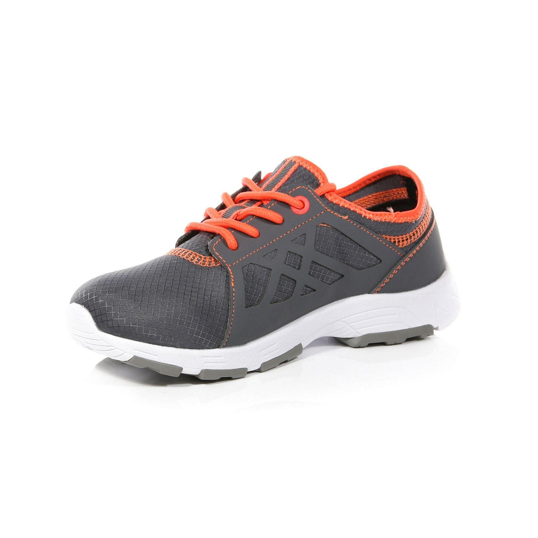 Regatta Kidsâ€™ Marine Sport II Trainers - Granite Fiery Coral - Towsure