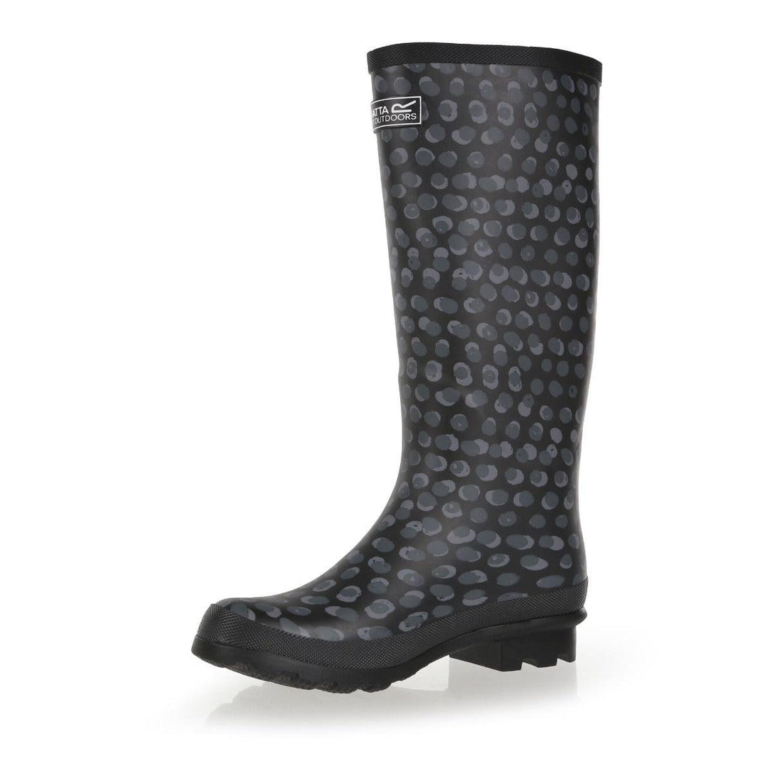 Regatta Lady Fairweather II Wellies - Black Animal Print - Towsure