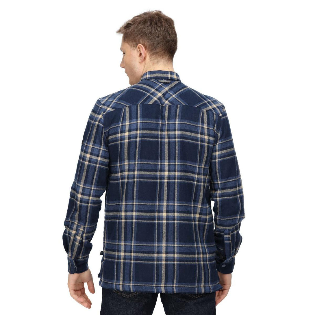 Regatta Long Sleeved Checked Shirt - Navy - Towsure