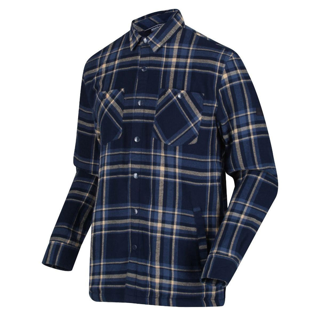 Regatta Long Sleeved Checked Shirt - Navy - Towsure