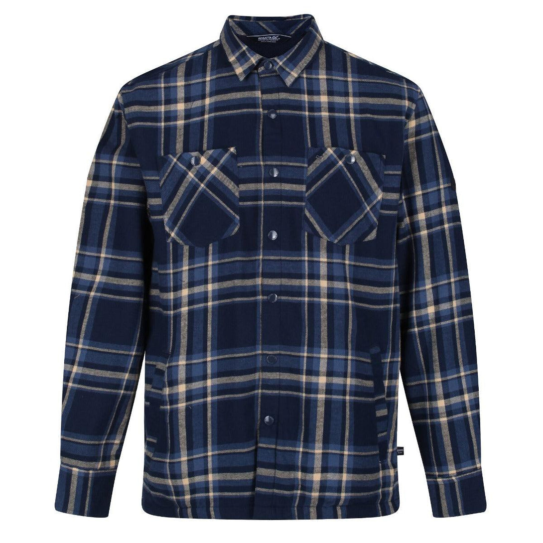 Regatta Long Sleeved Checked Shirt - Navy - Towsure