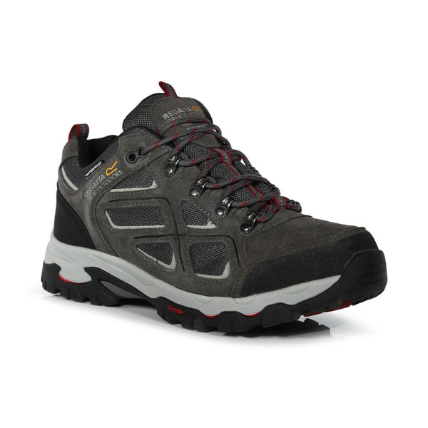 Regatta Men's Tebay Low Walking Shoes - Dark Grey/Dark Red - Towsure