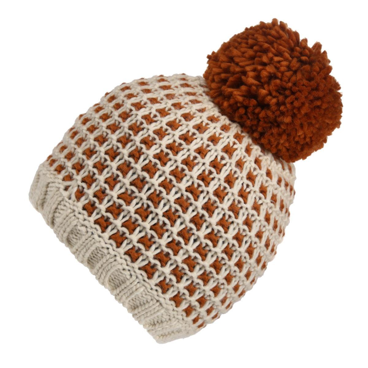 Regatta Women s Dalary Bobble Hat Light Vanilla Copper Almond