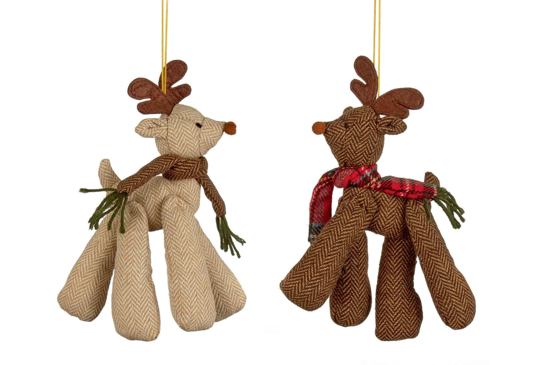 Reindeer With Scarf Christmas Tree Decoration - Towsure