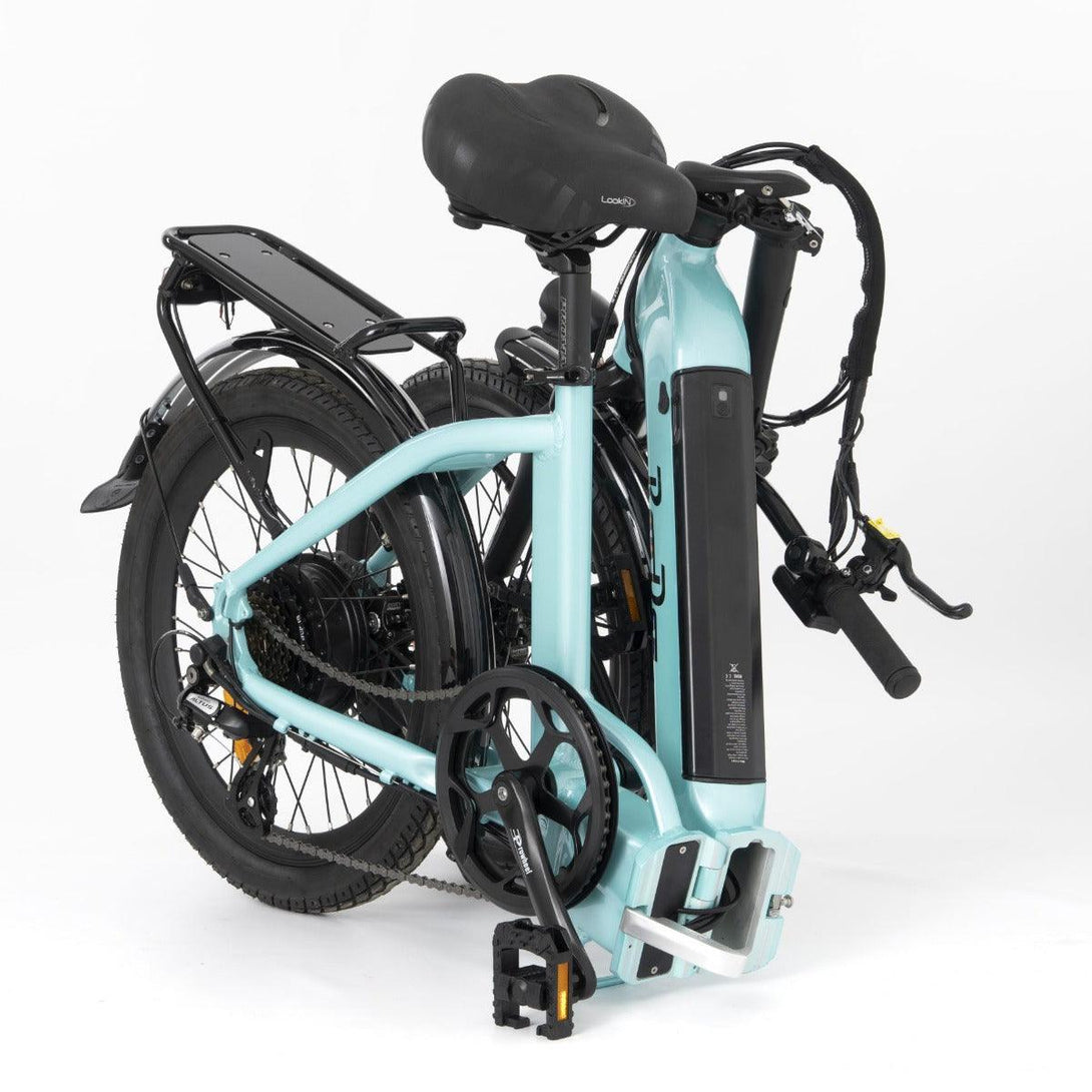 Roodog Cosmo Low Step Through Folding Electric Bike - Mint Green - Towsure