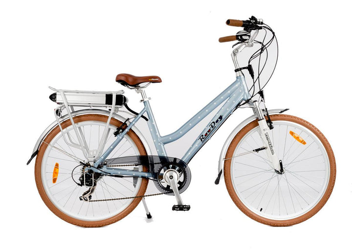 Roodog Polka Dot Electric Bike - Retro Blue - Towsure