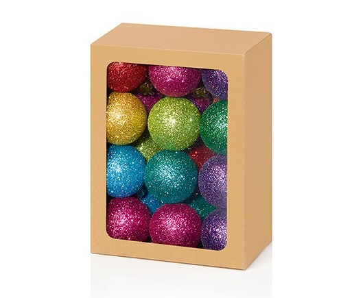 Premier Decorations 30mm Glitter Balls - Rainbow