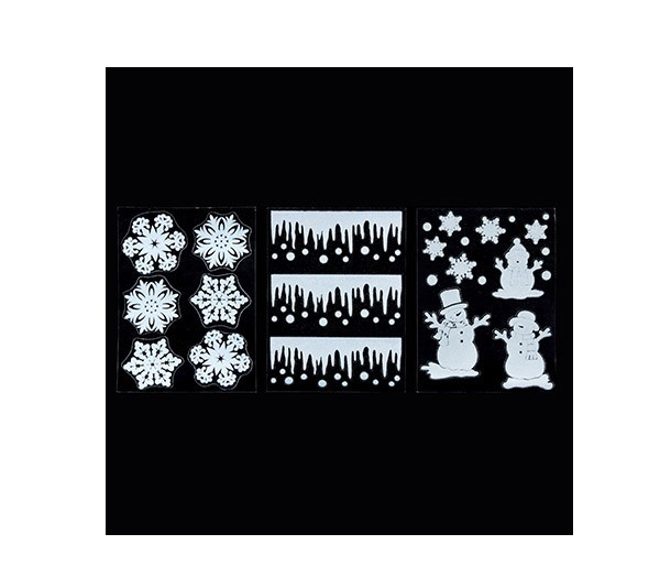 Flocked Window Sticker 29 x 40cm Assorted Designs - Towsure