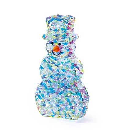 50cm Premier Twist Snowman With 25 White LED Lights - Battery Operated