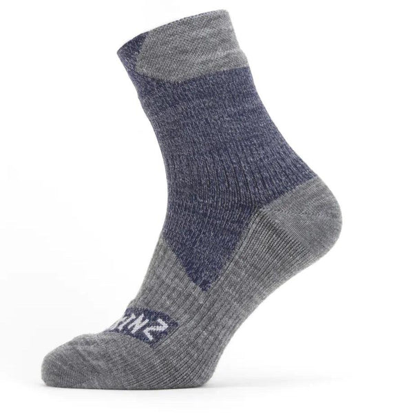 Sealskinz Waterproof Ankle Socks Navy / Grey Marl