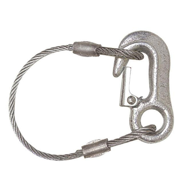 Trailer Safety Cables 2-Pack - 48" Length, Vinyl Coated, Snap Hooks, 7000 Lb Break Strength