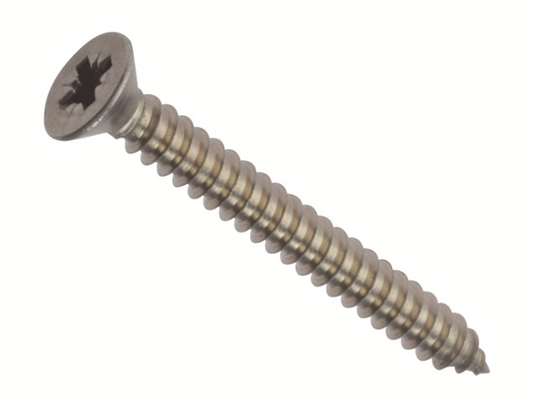 Self Tapping Stainless Steel Screws CSK Head No. 10 x1" - 5 Pack - Towsure