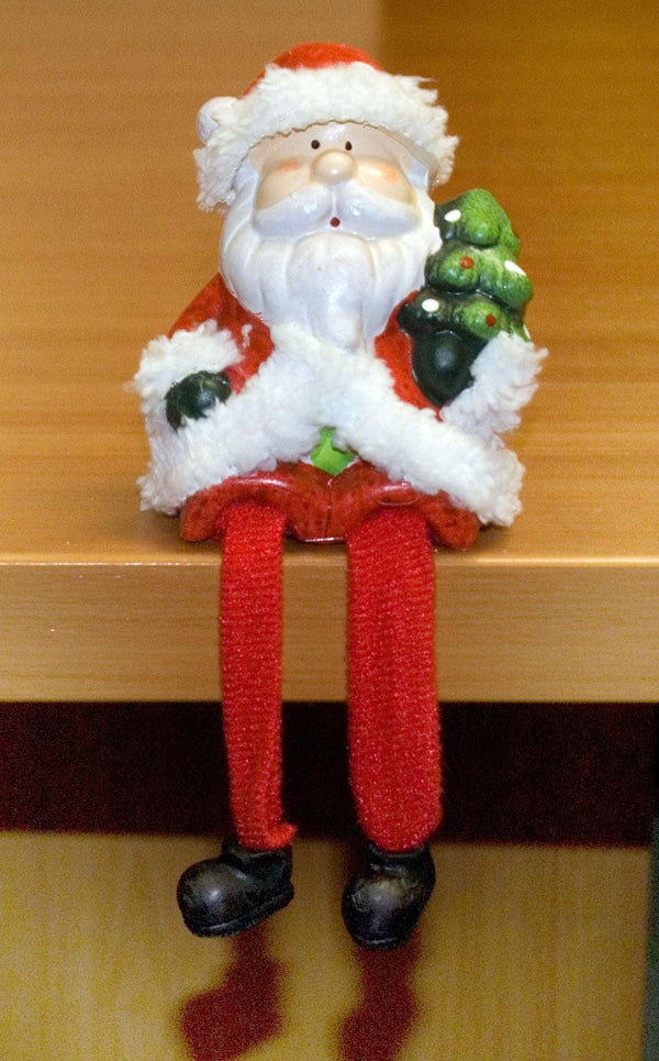 Sitting Santa with Fabric Legs - Towsure