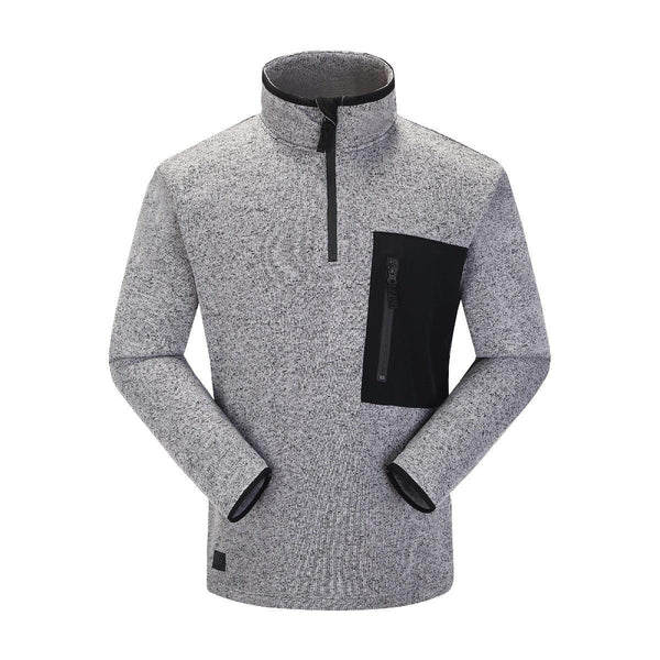 Skogstad Felden Mens Half-Zip Fleece Sweater in Casio Grey