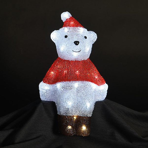 Christmas Light-Up Acrylic Bear