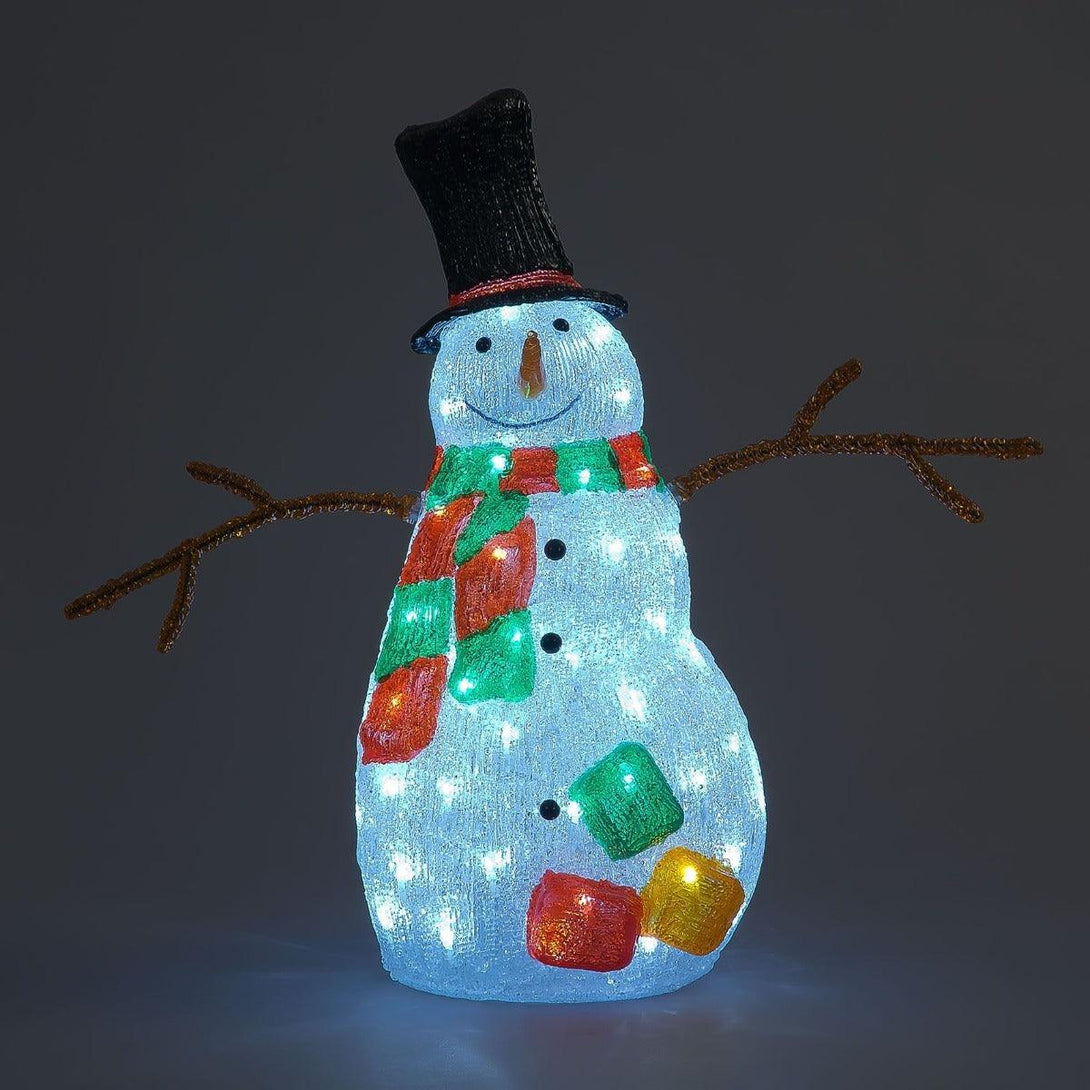 Snowtime Acrylic Snowman LEDs 57cm