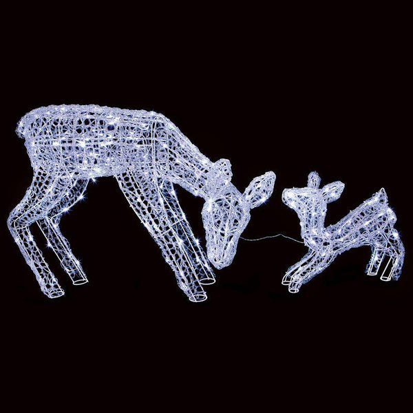 Soft Acrylic Christmas LED Deer - Mother and Baby - Towsure