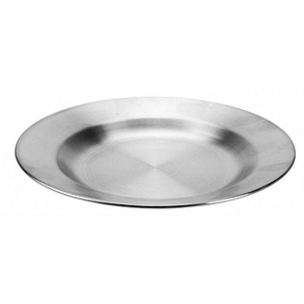24cm Metal Camping Plate Stainless Steel by Summit