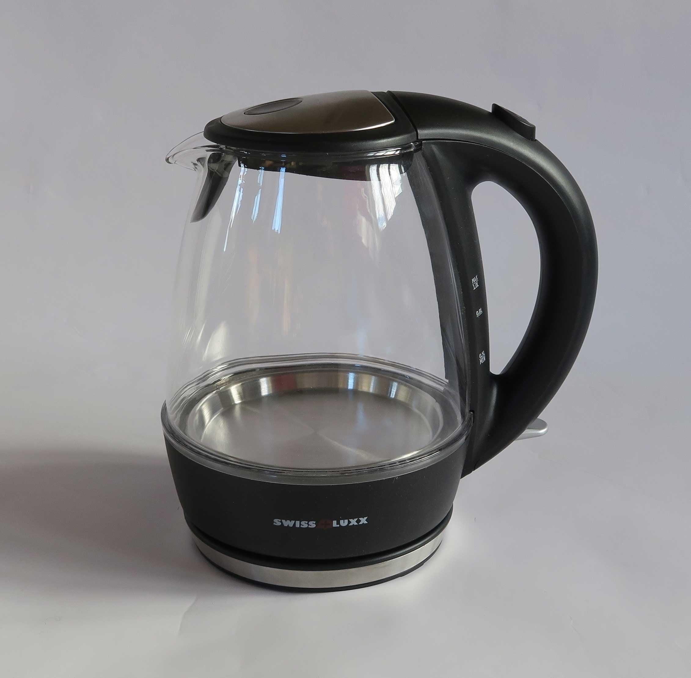 Swiss Luxx Clear Cordless Caravan Kettle 1 Litre