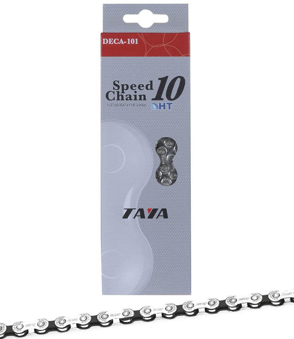 Taya DECA-101 10 Speed Chain 1/2" x 5/64" - Silver/Black - Towsure