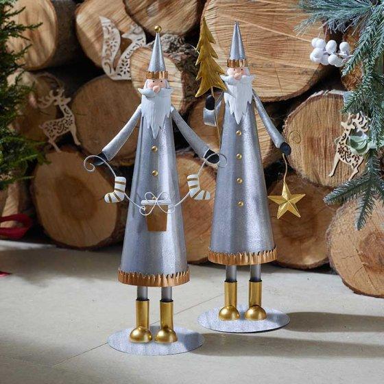 Three Kings Large Silver-Gilt Santa - Towsure