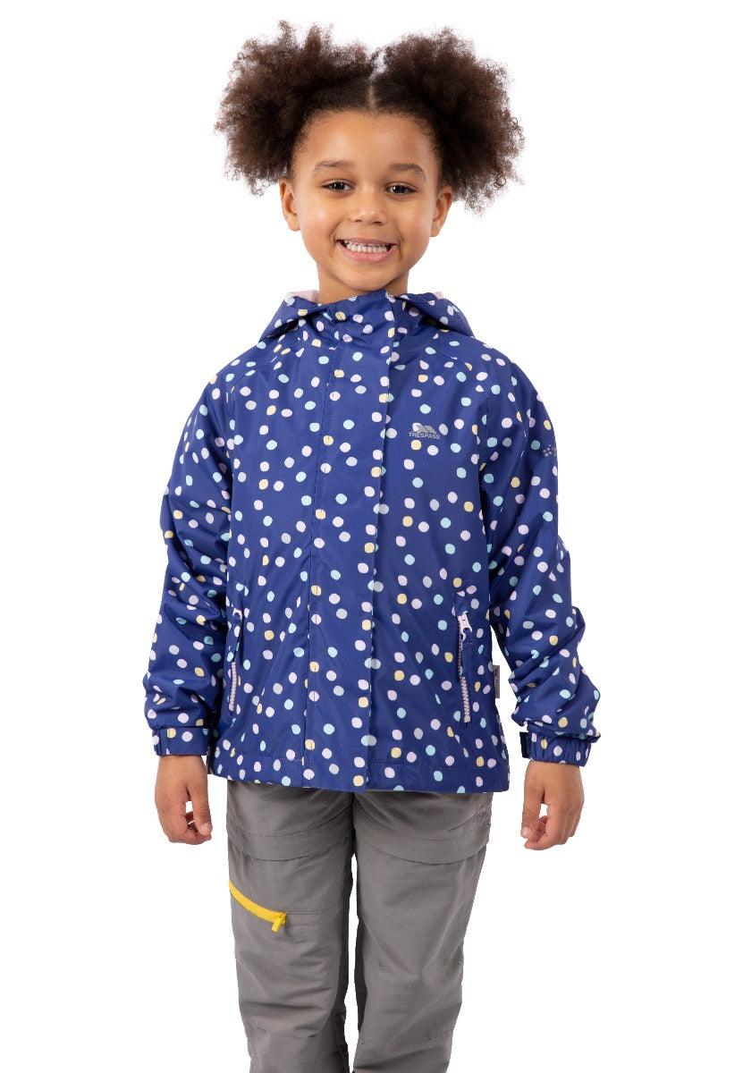 Trespass Hopeful Waterproof Jacket - Dark Blue Spotty - Towsure