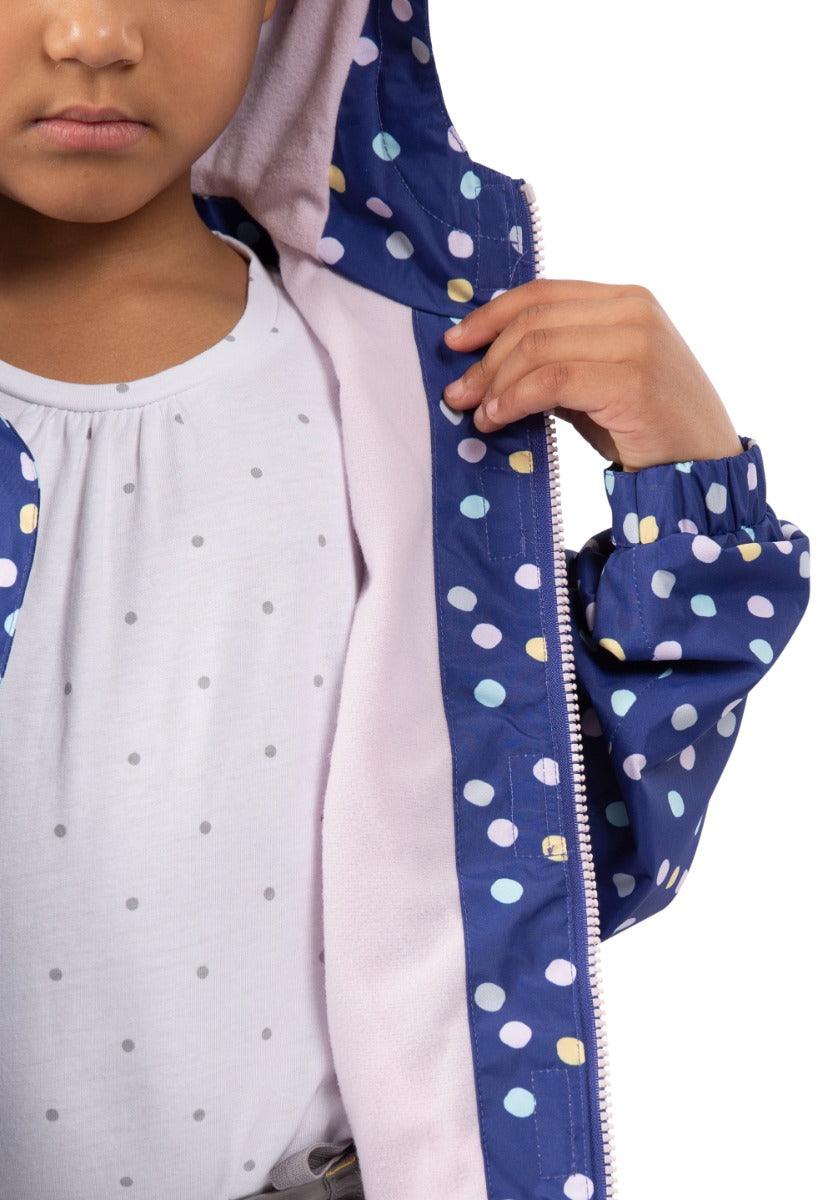 Trespass Hopeful Waterproof Jacket - Dark Blue Spotty - Towsure