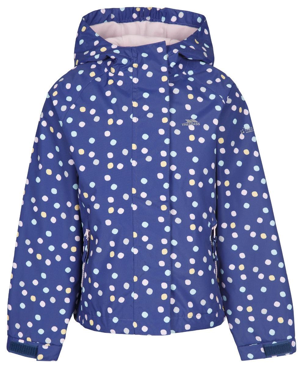 Trespass Hopeful Waterproof Jacket - Dark Blue Spotty - Towsure