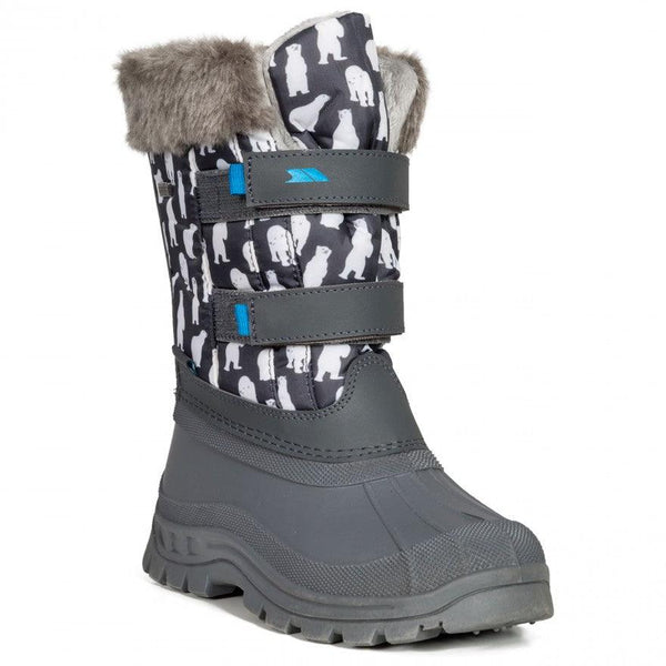 Trespass Vause Kids' Pull On Snow Boots - Polar Print - Towsure