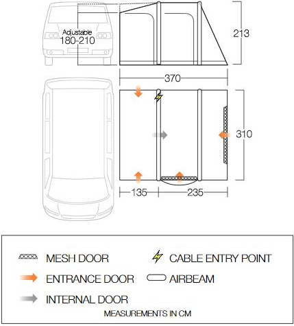 Vango Kela Pro Air Driveaway Awning 2024 - Towsure