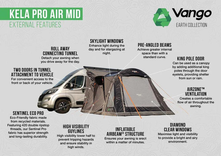 Vango Kela Pro Air Driveaway Awning 2024 - Towsure