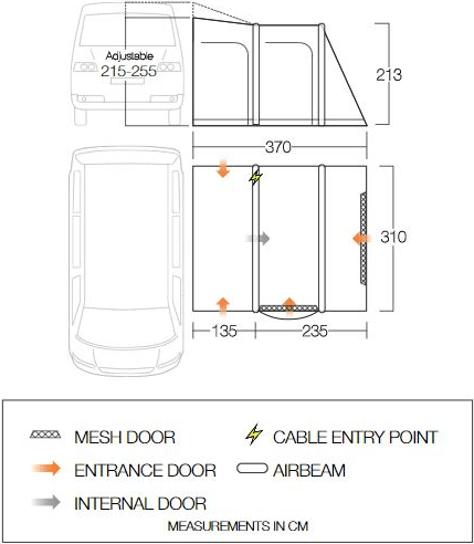 Vango Kela Pro Air Driveaway Awning 2024 - Towsure