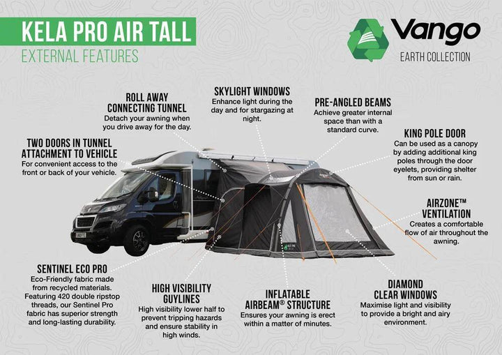 Vango Kela Pro Air Driveaway Awning 2024 - Towsure