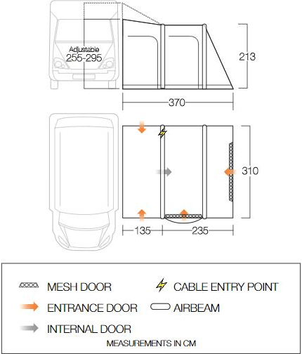 Vango Kela Pro Air Driveaway Awning 2024 - Towsure
