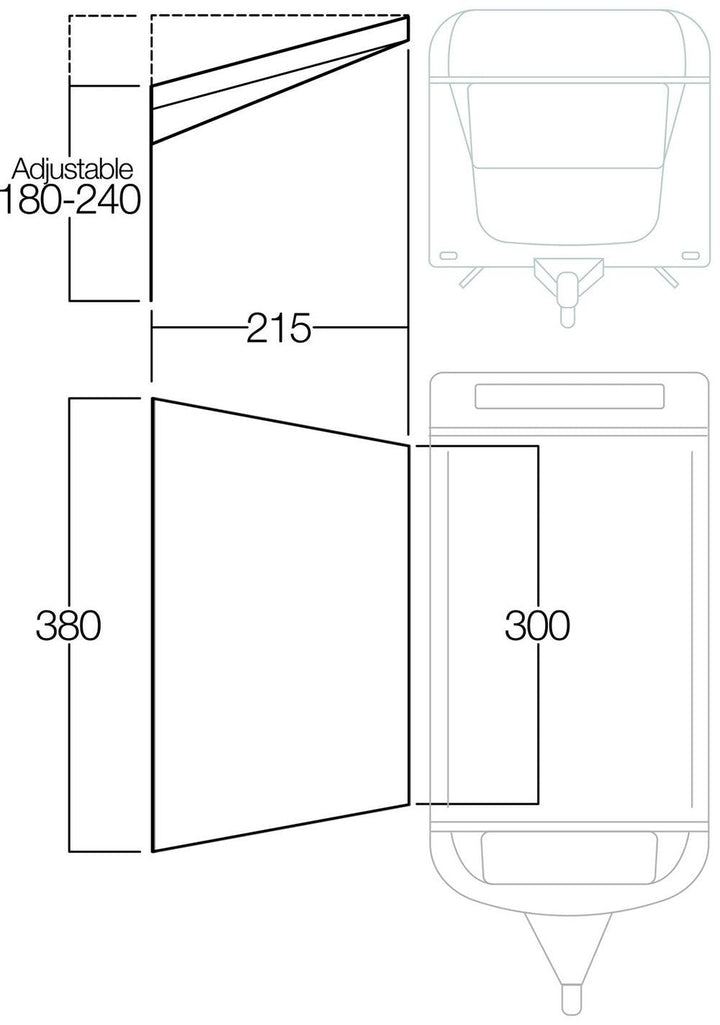 Vango Poled Sun Canopy - For Caravans & Motorhomes 3m - Towsure