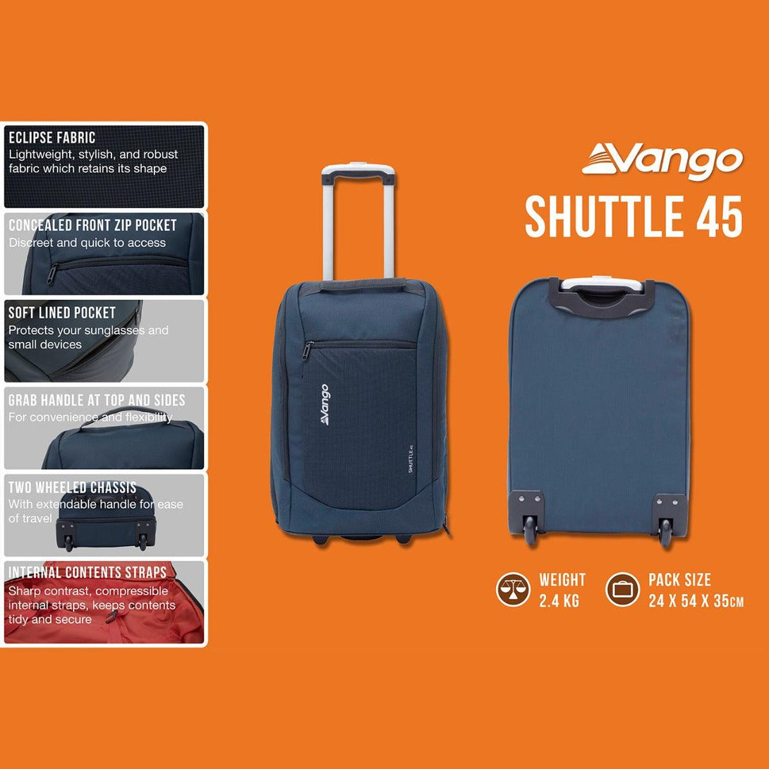 Vango Shuttle 45 Roller Travel Bag - Towsure