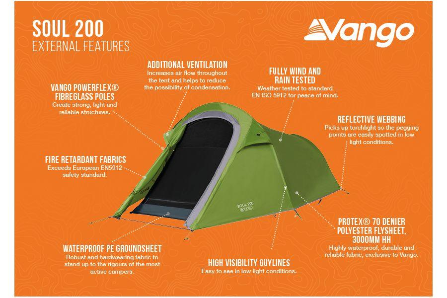 Vango Soul 200 2-Person Tent - Treetops - Towsure