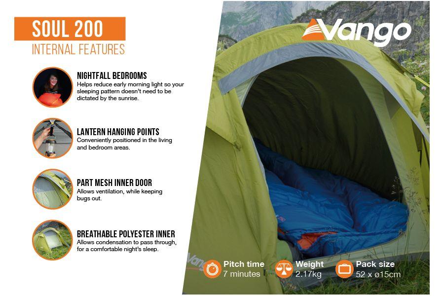 Vango Soul 200 2-Person Tent - Treetops - Towsure