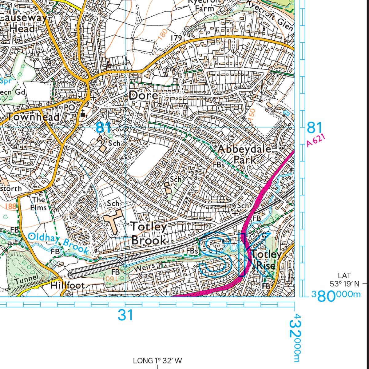 Ol1 Postcode Map Waterproof OS Map OL1 - The Peak District: Dark Peak Area - Towsure