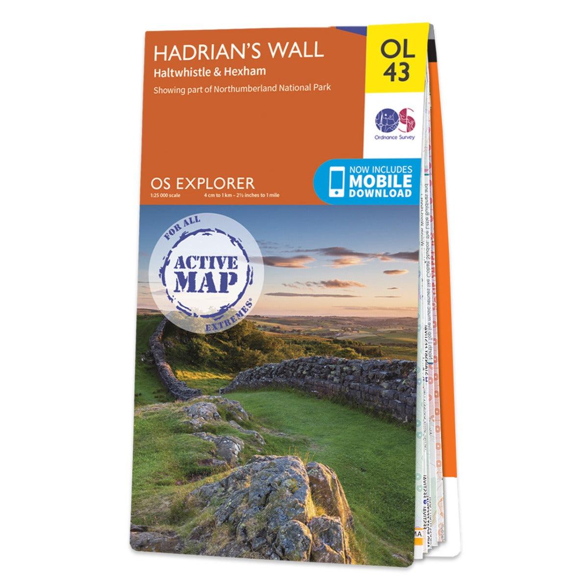 Waterproof OS Map OL43 - Hadrian's Wall - Towsure