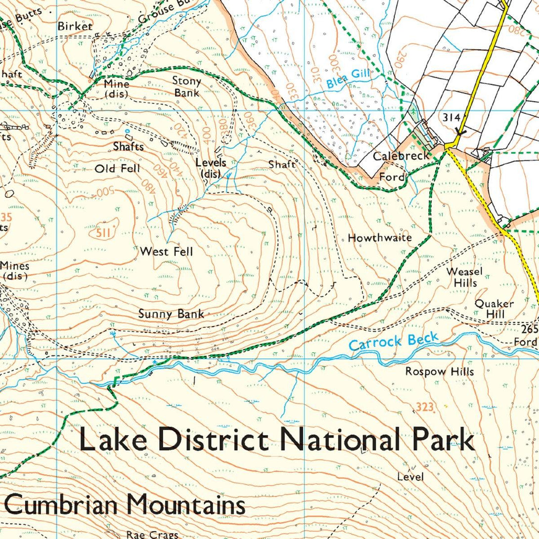 Waterproof OS Map OL5 - Lake District: North-Eastern Area - Towsure